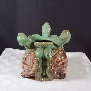 Majolica Turtle Pot